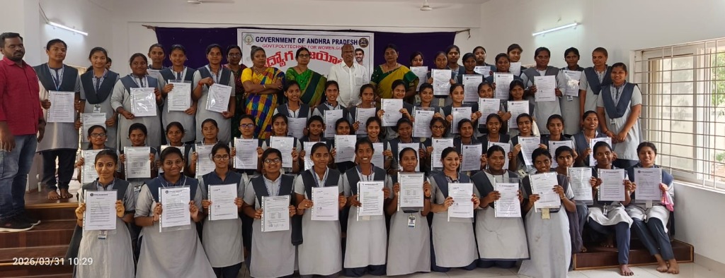 Large group of selected students presenting placement folders